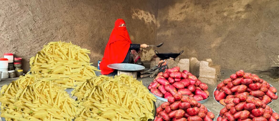 FRENCH FRIES | Crispy French Fried potatoes Recipe Cooking In Village | Finger Chips | Easy Snacks