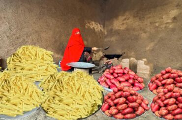FRENCH FRIES | Crispy French Fried potatoes Recipe Cooking In Village | Finger Chips | Easy Snacks