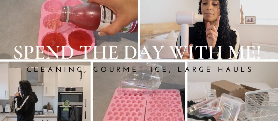 SPEND THE DAY WITH ME | cleaning motivation, gourmet ice making, IKEA haul, stationery haul!