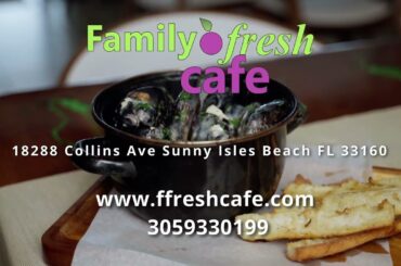 Clams in White Wine, Cream and Garlic with French Baguette in Miami Florida - Family Fresh cafe
