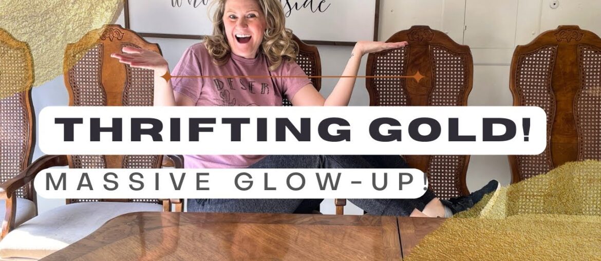 Thrifting Gold: Transforming a Vintage Dining Table into a Modern Masterpiece