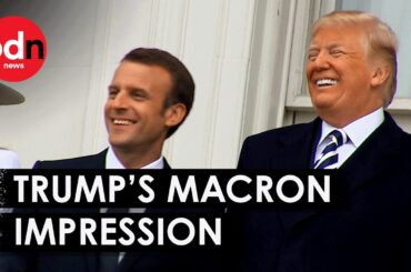 Trump Does An Impression of French President Macron