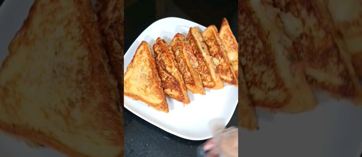 Vegetables French Toast Recipe | Sandwich | Lunch box ideas | Snacks #shorts
