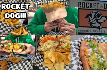 #1 RATED HOT DOG SPOT in FRESNO, CA || Rocket Dog Gourmet Brats and Brew || + French Bakery Dessert