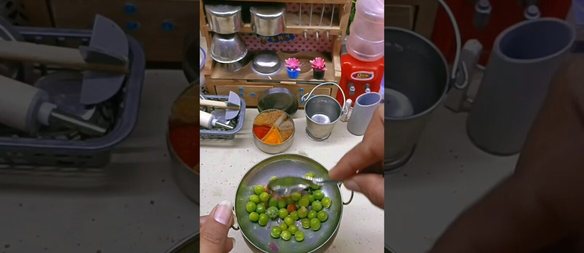 mini green peas fry|mini kitchen|miniature food|mini food #shorts#food #viral mini green peas fry|mini kitchen|miniature food|mini food #shorts#food #viral