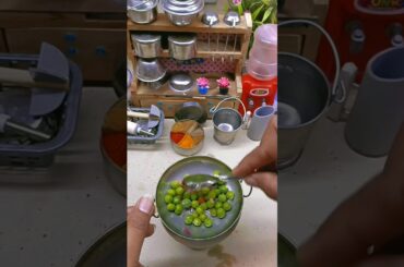 mini green peas fry|mini kitchen|miniature food|mini food #shorts#food #viral