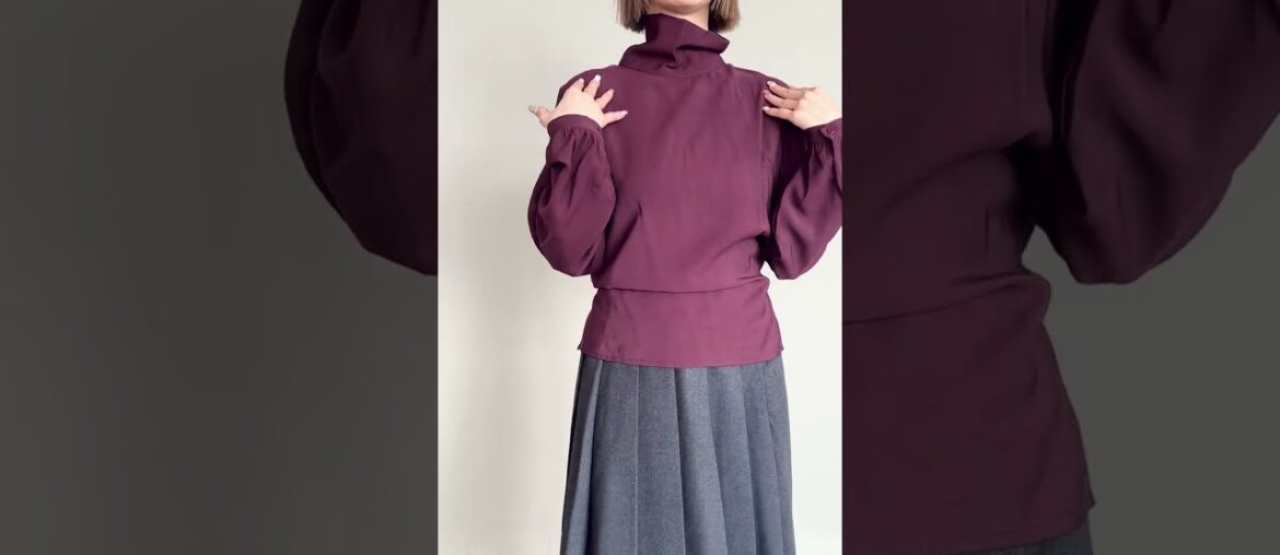 top Back open Leah shirt wine top Back open Leah shirt wine