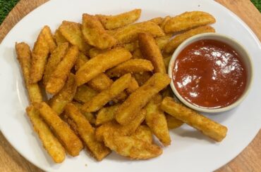 Crispy French fries recipe/How to make crispy French fries/Batter then potato chips