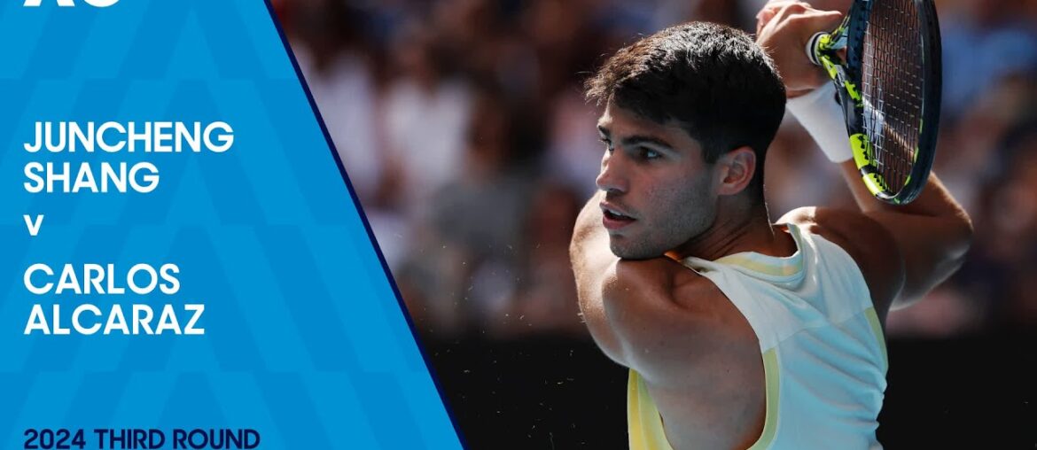 Juncheng Shang v Carlos Alcaraz Highlights | Australian Open 2024 Third Round