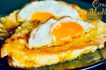 Croque Madame | French Recipe for cheese and ham sandwich with egg!