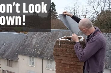 Time to test out the homemade roof scaffolding - Renovating a 1930s French House
