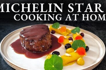 Fine dining BEEF TENDERLOIN recipe | Pumpkin - Blueberries - Ginger