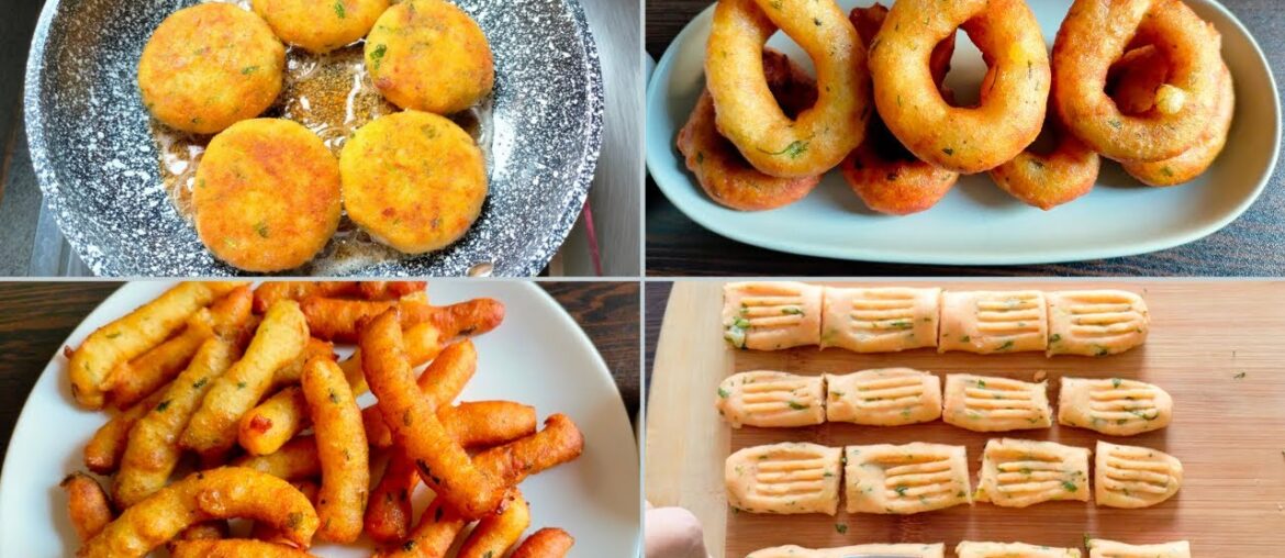 8 Amazing potato recipes!! Collections ! French fries, Potato chip, Potato cutlet, Potato sticks