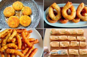 8 Amazing potato recipes!! Collections ! French fries, Potato chip, Potato cutlet, Potato sticks