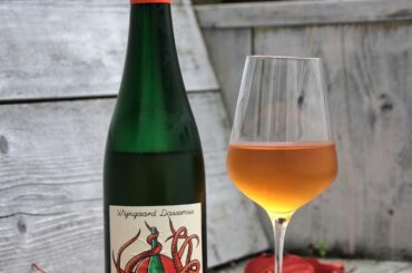 Natural wine from the Netherlands. This orange wine from Dutch winery Dassemus is made from modern white grape varieties Souvignier Gris, Muscaris and Solaris. Powerful, slightly spicy, floral and fruity.
