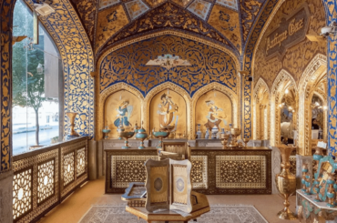 The interior of this handicraft shop in Isfahan, Iran is beautiful