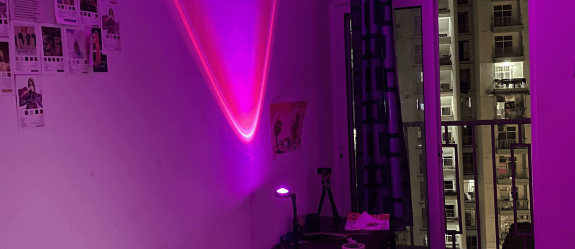 Pink Apartment Room in Delhi, India [1536 x 2048]