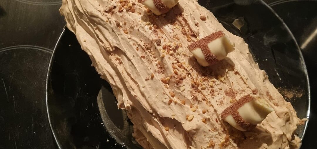 Bûche kinder pour le nouvel an.