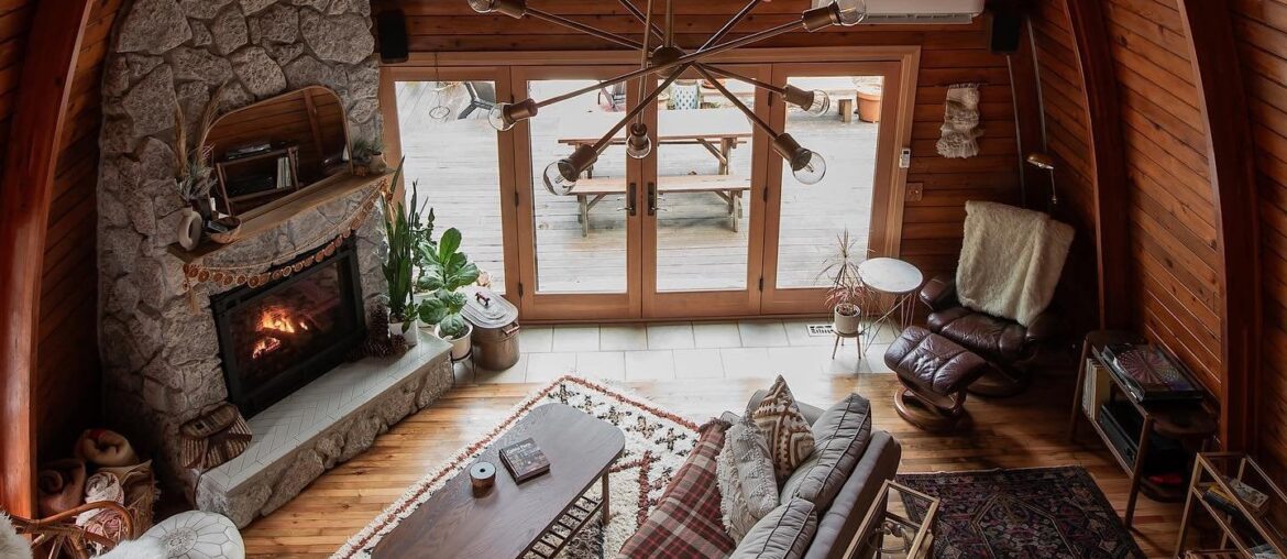 Arched cabin by the Sandy River, Sandy, Clackamas County, Oregon [1440x1800]