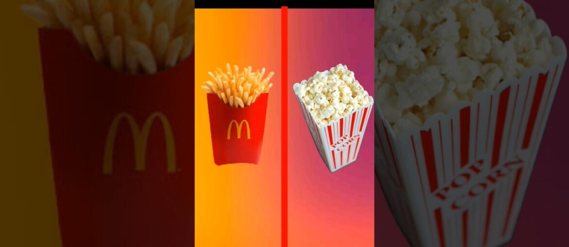 french fries vs popcorn #viral #trending #short #shorts