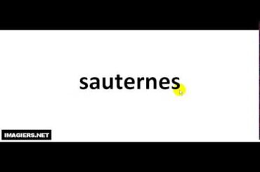 How To Pronounce French Wine #  sauternes