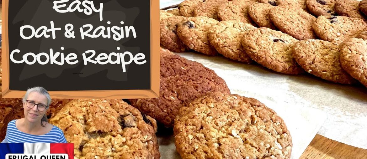 Easy Oat and Raisin Cookie Recipe - #cookie #oatmealcookie #frugalliving