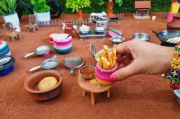 Miniature Crispy Frence Fries Recipe | Tomato Catchup | McD's French Fries | Miniature Cooking