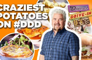 Top 10 Craziest #DDD Potato Videos with Guy Fieri | Diners, Drive-Ins and Dives | Food Network