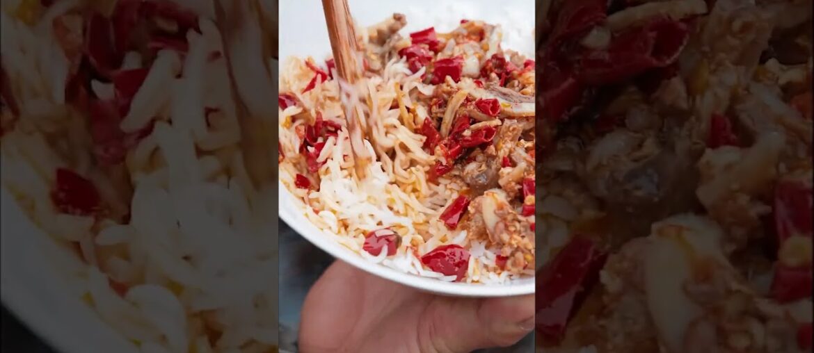 Spicy pig cartilage with rice