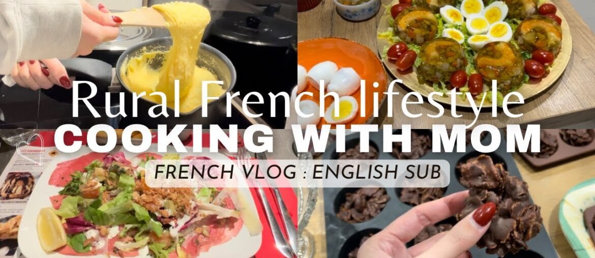 French vlog | Daily lifestyle in France | Home cooking with wine | Cooking with mom