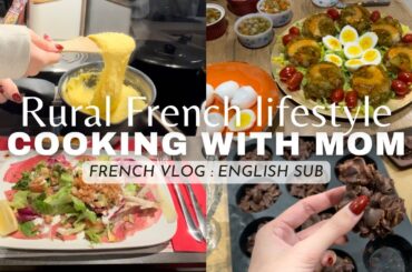 French vlog | Daily lifestyle in France | Home cooking with wine | Cooking with mom