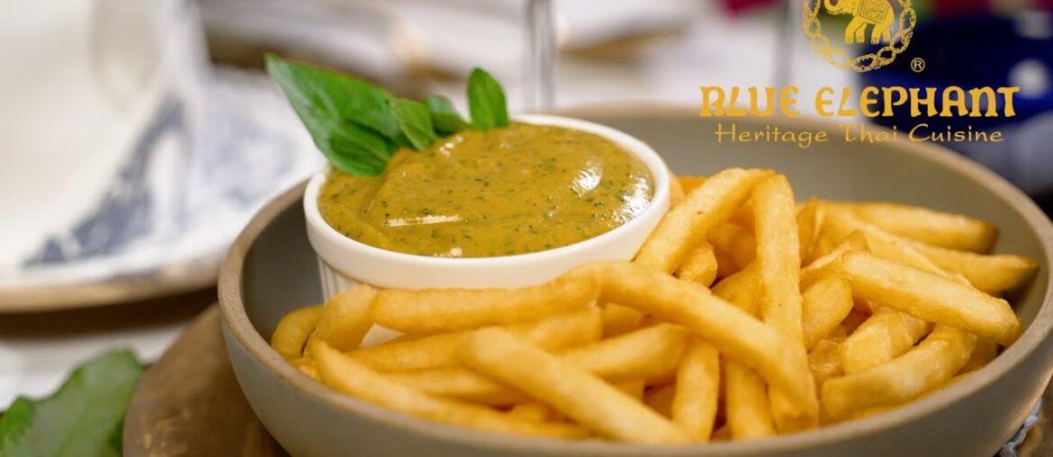 French Fries with Green Curry Mayo | Blue Elephant Royal Thai Cuisine