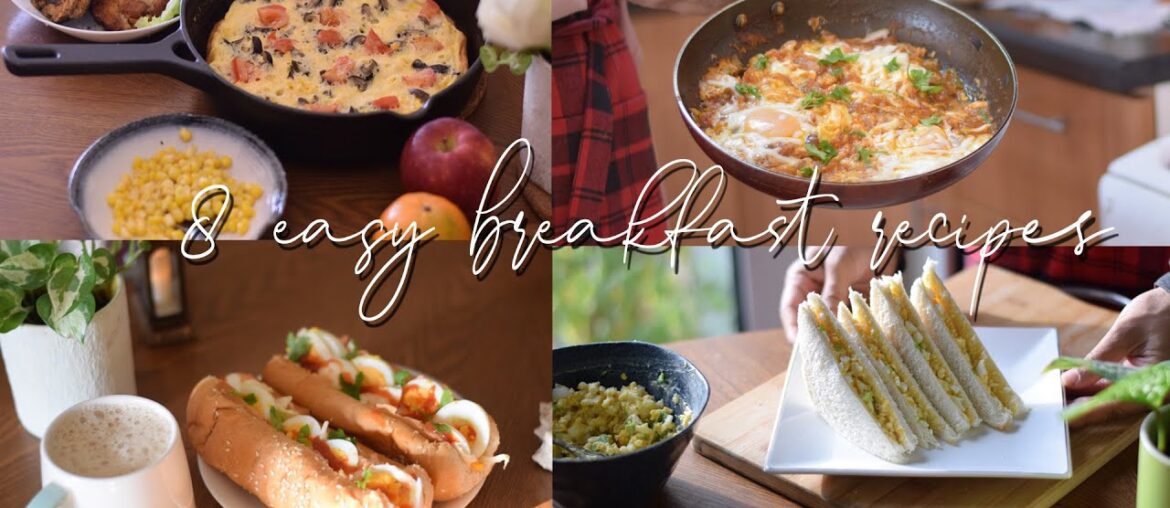 Eight easy breakfast recipes| Sandwiches| Overnight oats| shakshouka | loaded omlette and more