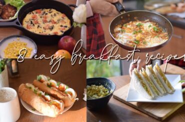 Eight easy breakfast recipes| Sandwiches| Overnight oats| shakshouka | loaded omlette and more