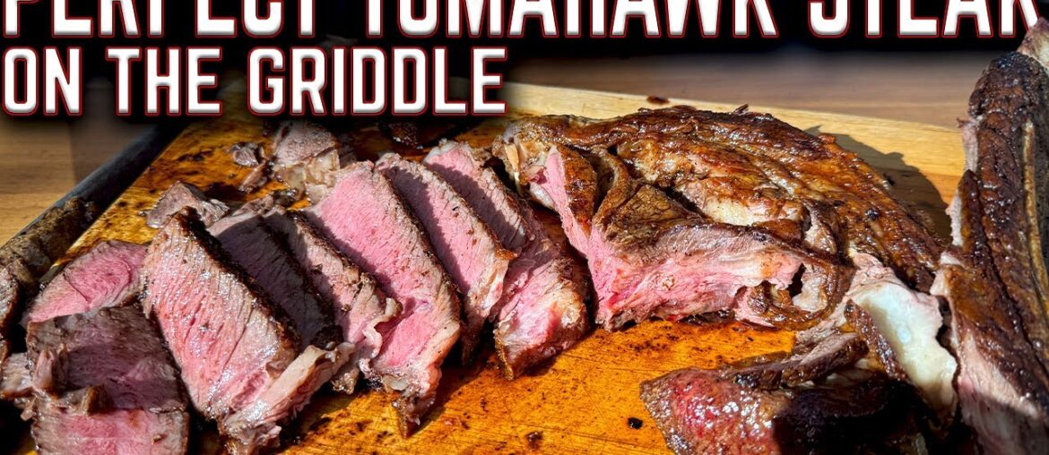 BEST WAY TO COOK A TOMAHAWK STEAK ON THE GRIDDLE! THIS IS OUR BEST RIBEYE STEAK YET!