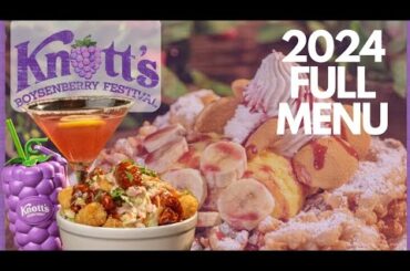 Knott's Boysenberry Festival | Full Menu 2024 | Tasting Card