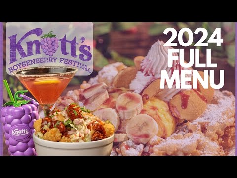 Knott’s Boysenberry Festival | Full Menu 2024 | Tasting Card Knott's Boysenberry Festival | Full Menu 2024 | Tasting Card