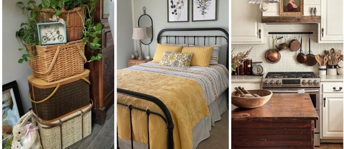 Vintage French county home decoration ideas. Vintage style cottage decoration ideas.