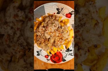 1 Minutes Ready white sauce fries|Ramzan Special Recipe #foodieswithaqsa#shots #youtubeshorts #fries