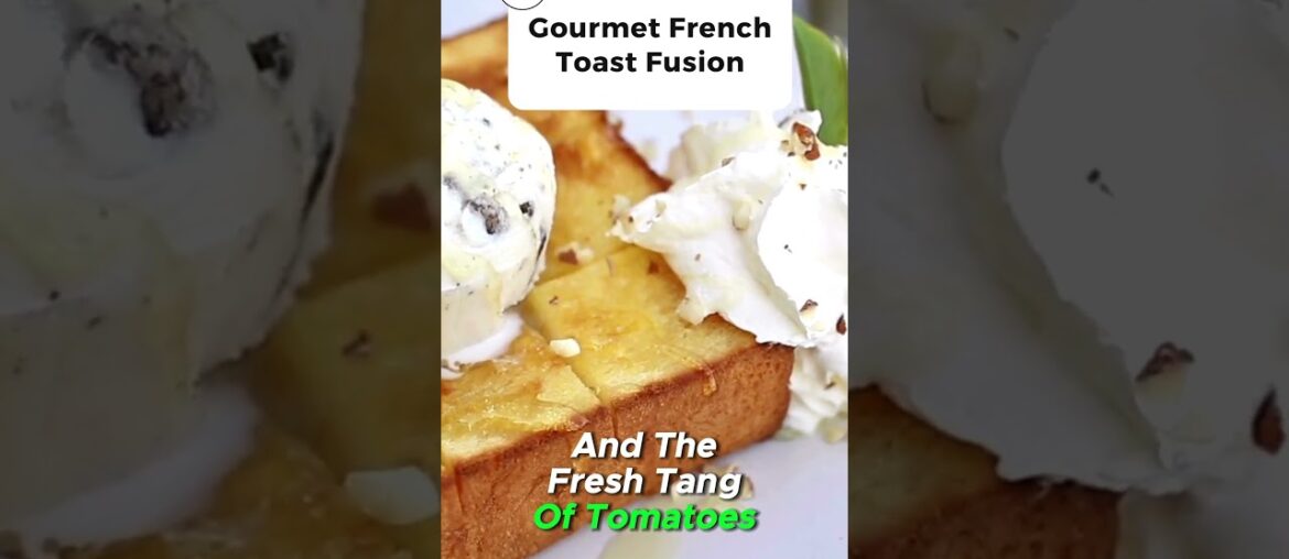 French toast with tomatoes, mushrooms and pesto #recipe #shorts