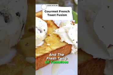 French toast with tomatoes, mushrooms and pesto #recipe #shorts