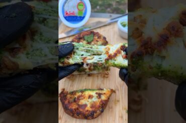 Ricotta Pesto French Bread! #Pizza #Pesto #PestoPizza #ShortsFood #Recipes #PizzaRecipe