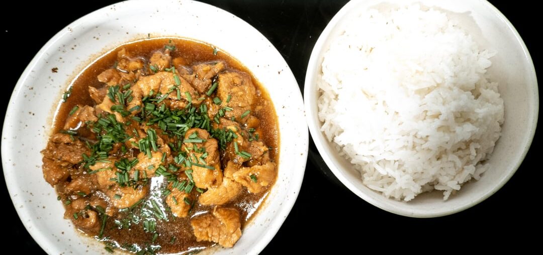 Porc Caramel et riz blanc