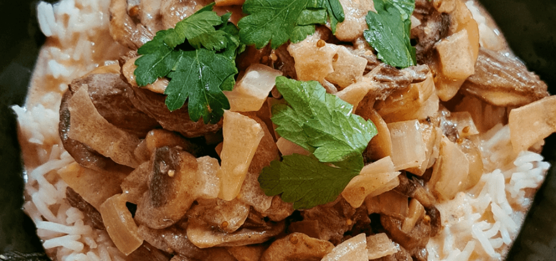 Bœuf strogonoff au cognac