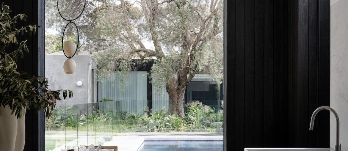 View from the modern extension to a Victorian villa in Brighton, Melbourne, Victoria, Australia [1181x1771]