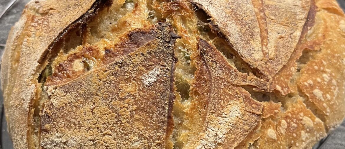 Pain levain aux olives
