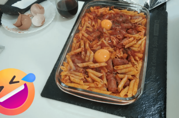 Sausage and Egg Pasta Bake Using My Homemade Tomato Sauce