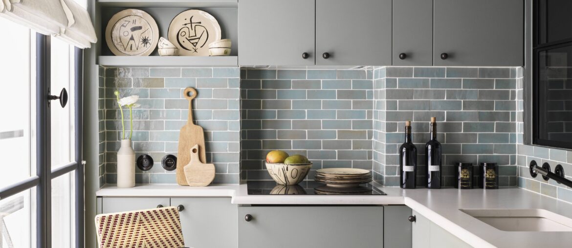 Compact kitchen in a small apartment renovation, Saint-Germain-des-Prés, 6th arrondissement of Paris, France [5909x8272]