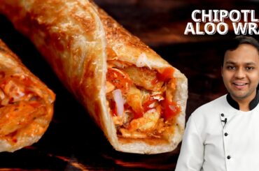 CRUNCHY ALOO WRAP - Chipotle Potato Roll / Work From Home Recipes - CookingShooking