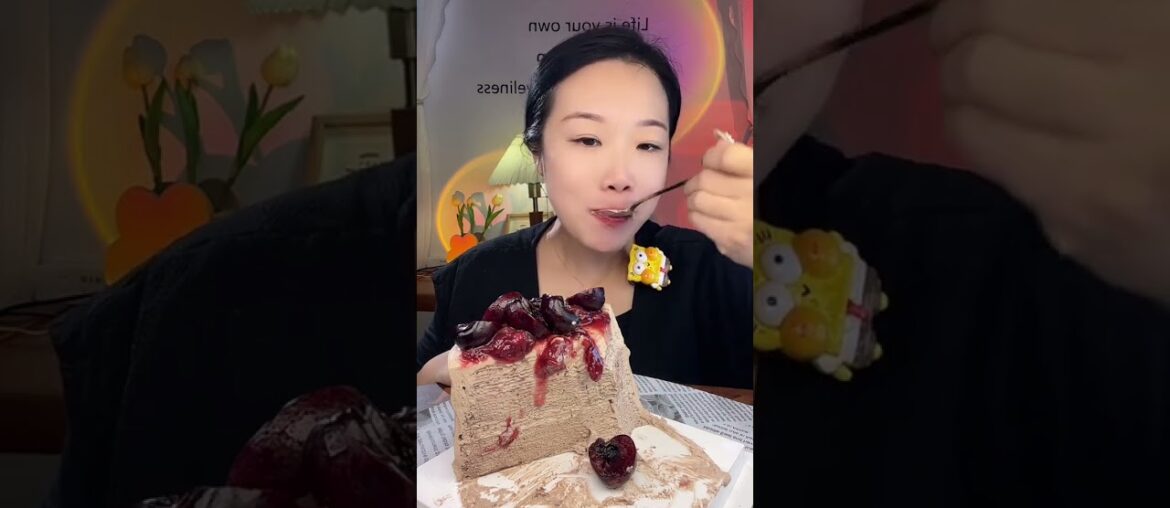 Cherry with chocolate French mille crepe #chocolate #millefeuille #Gourmet dessert cures all unhap Cherry with chocolate French mille crepe #chocolate #millefeuille #Gourmet dessert cures all unhap